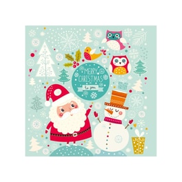 Χριστουγεννιάτικη Κάρτα Χιονάνθρωπος
