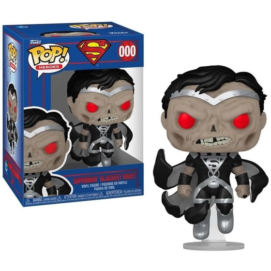 Funko Pop! Heroes: Superman - Superman Blackest Night #612 Vinyl Figure image 0