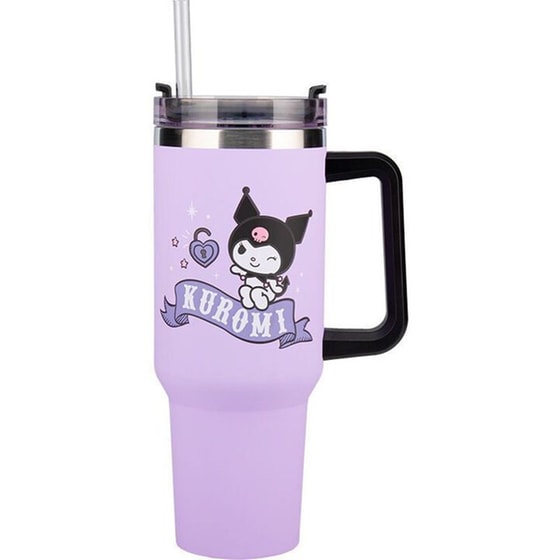 Ποτήρι Θερμός με Καλαμάκι Paladone Kuromi 900ml image 0
