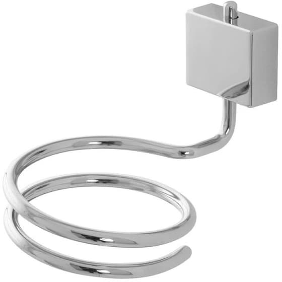 Επιτοίχια Ατσάλινη Βάση  Για Πιστολάκι Μαλλιών BAKAJI 02815388 Ασημί image 0