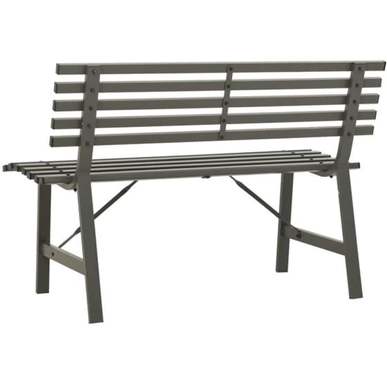 Παγκάκι Κήπου VidaXL Ατσάλινο 110x59x76.5 cm - Μαύρο image 3