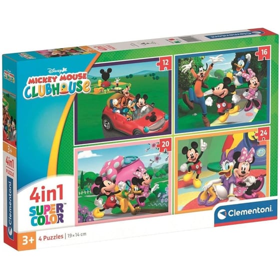 Παζλ Clementoni Super Color 4in1 Mickey Mouse Club image 0