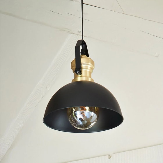 Φωτιστικό Οροφής Μονόφωτο Spitishop A-s Flower Black 173244 Μεταλλικό - Μαύρο/Χρυσό image 1