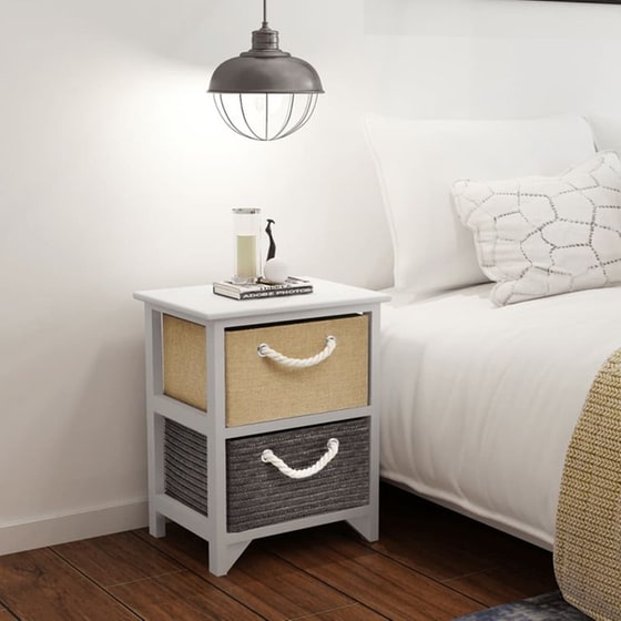 Κομοδίνο Vidaxl Από Ξύλο Παυλώνιας 35x27x48 cm - Πολύχρωμο image 1