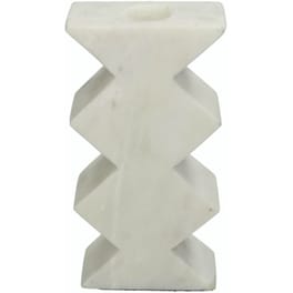 Κηροπήγιο ArteLibre Μαρμάρινο 8x4x15.5 cm - Λευκό