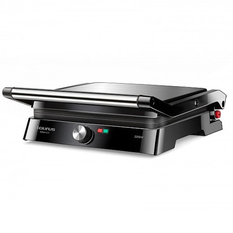 TAURUS ETNA INOX 2200 W Μαύρο/Ασημί Ψηστιέρα-Γκριλιέρα