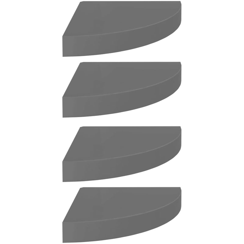 Ράφια Τοίχου VidaXL από MDF 25x25 cm 4 Τμχ - Γκρι