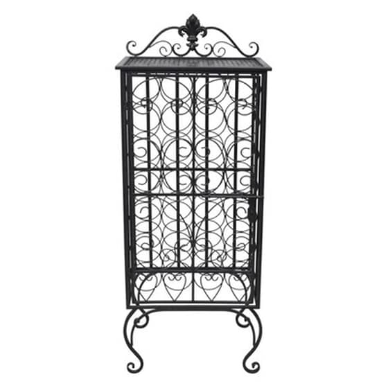 Κάβα/Ραφιέρα Κρασιών Vidaxl από Μέταλλο για 28 Φιάλες - Μαύρη image 4