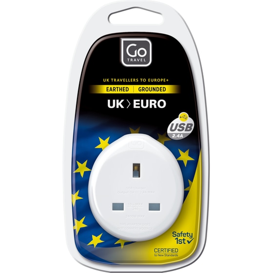 Αντάπτορας Go Travel UK + USB 625EU image 1