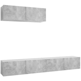 Έπιπλα Τηλεόρασης VidaXL Μοριοσανίδα 3 Τμχ 110x50x35cm - Γκρι