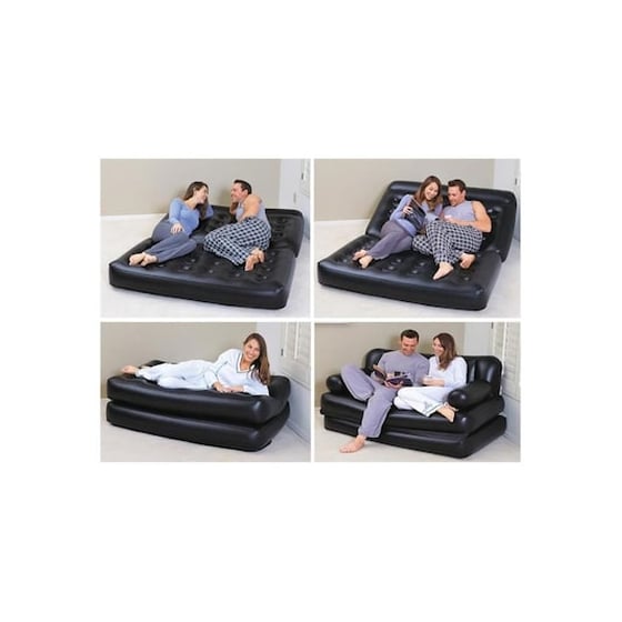 Bestway Φουσκωτός Καναπές 5 Σε 1 Σε Μαύρο Χρώμα, 188x152x64 Cm, 75054 image 2