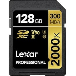 Lexar Professional SDXC 128GB 2000x Class 10 U3 V90 UHS-II