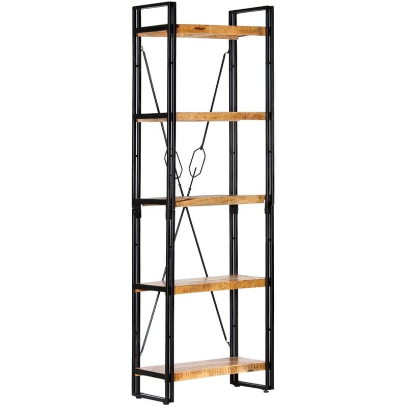 VIDAXL Βιβλιοθήκη VidaXL από Ξύλο 60x30x180 cm - Μαύρο/Καφέ