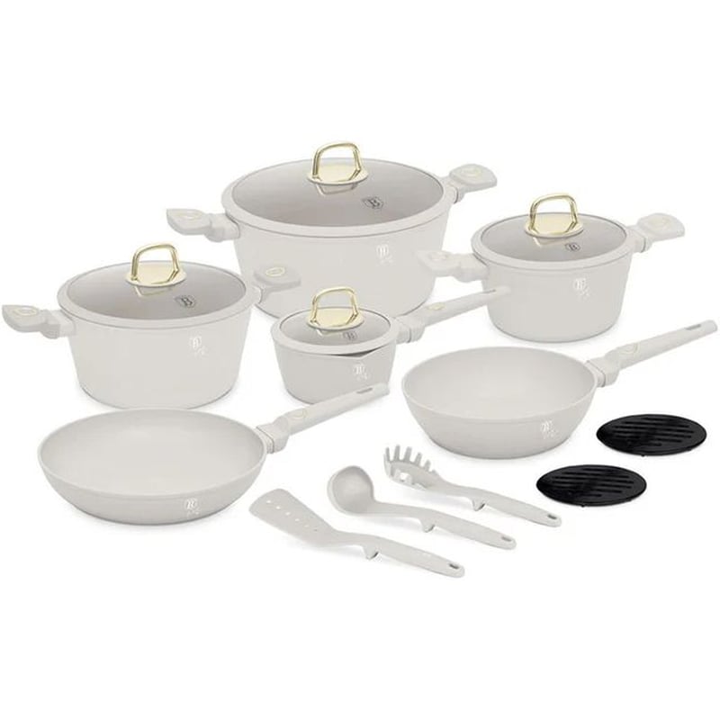 Σετ Μαγειρικά Σκεύη BERLINGER BH-8081 15 τμχ Μπεζ BERLINGER HAUS