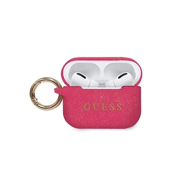Θήκη Ακουστικών Guess Sillicone Glitter για Apple AirPods Pro - Fuchsia image 0