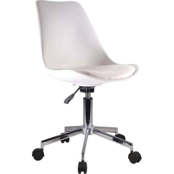 Καρέκλα Γραφείου ArteLibre Κυβέλη από Τεχνητό Δέρμα - Λευκή image 0