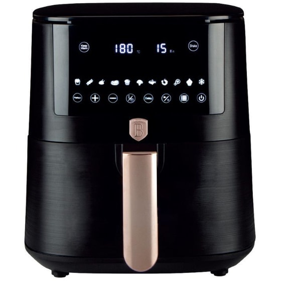 BERLINGER HAUS BH-9652 με Αποσπώμενο Κάδο 1650 W 8 L Μαύρο/Ροζ Χρυσό Χρώμα Φριτέζα Αέρος image 0