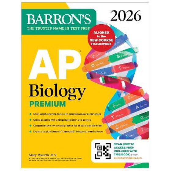 AP Biology Premium, 2026: Prep Book with 6 Practice Tests + Comprehensive Review + Online Practice image 0