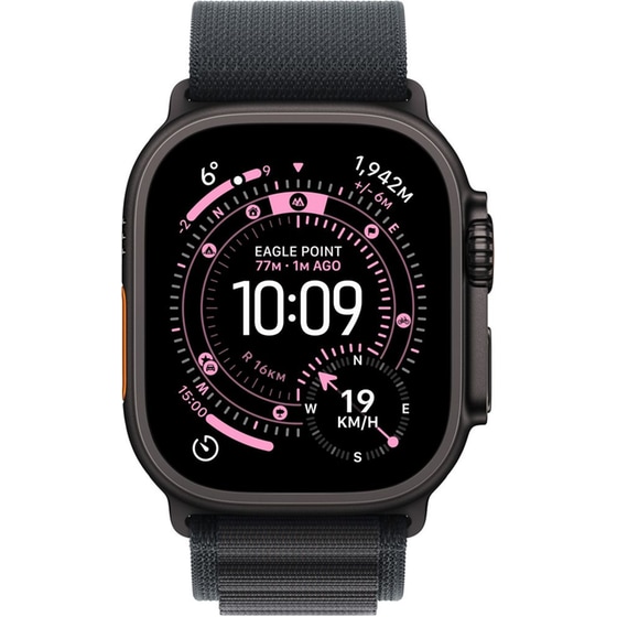 Apple Watch Ultra 3 GPS + Cellular 49mm Black Titanium Case with Black Alpine Loop - L image 1