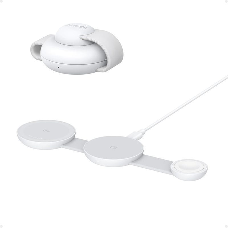 Ασύρματος Φορτιστής ANKER MagGo UFO 3 in 1 Charger Foldable 15W - White