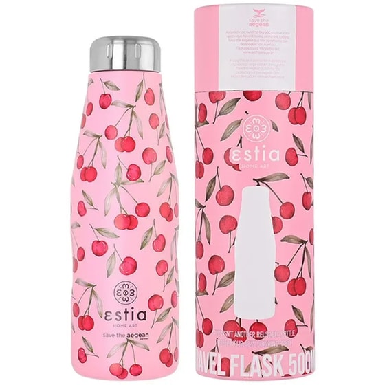 Θερμός Estia Home Art Save The Aegean Cherry Rose 500 ml image 0