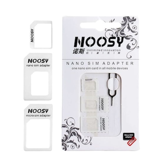 Αντάπτορας SIM Noosy Nano Sim And Micro Sim Adapter Set - White image 0