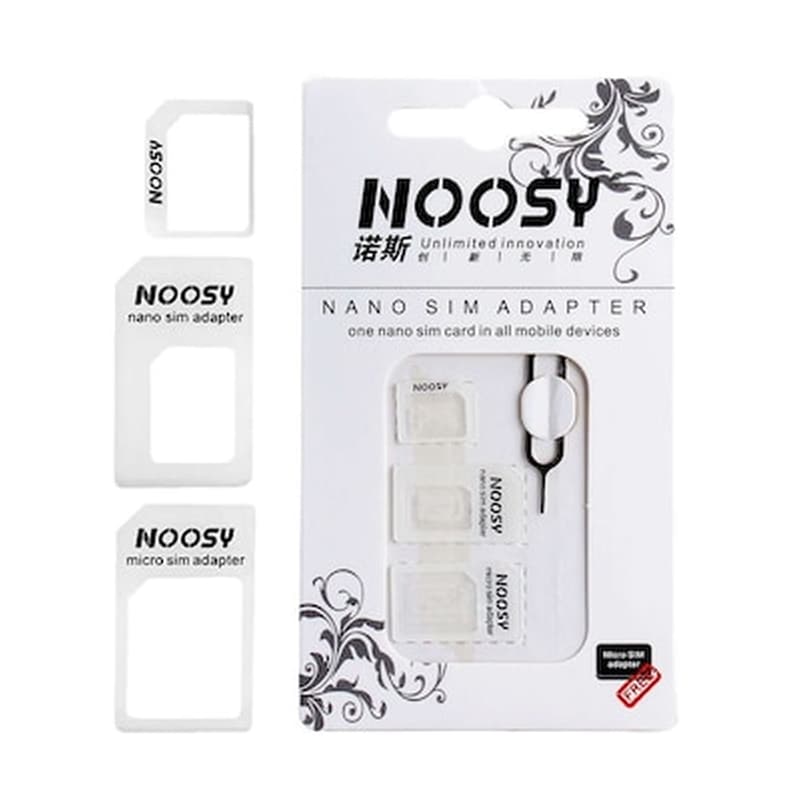 NOOSY Αντάπτορας SIM Noosy Nano Sim And Micro Sim Adapter Set - White