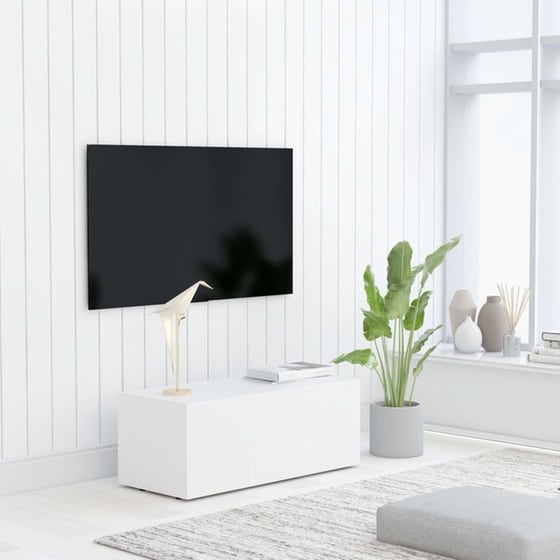 Έπιπλο Τηλεόρασης VidaXL από Μοριοσανίδα 80x34x30cm - Λευκό image 6