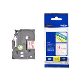 Μελανοταινία Brother Tze222 9mm White/red