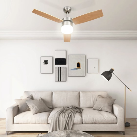 vidaXL 41W 108cm με Φως και Τηλεχειριστήριο Ανεμιστήρας Οροφής image 3