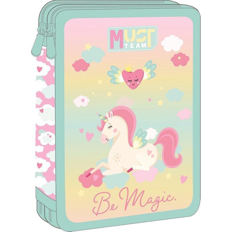 Κασετίνα Διπλή Γεμάτη Must Team Unicorn