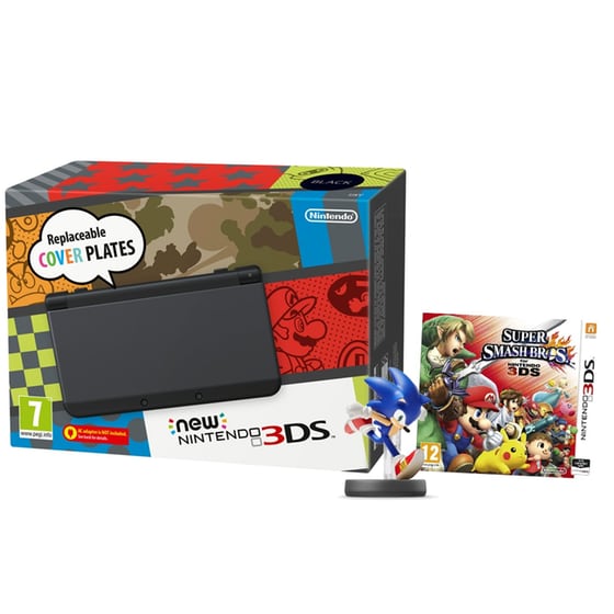 GC CONSOLE N3DS BLK+SSB+AMIIBO SONIC image 0