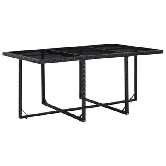 Vidaxl Σετ Τραπεζαρίας Εξ. Χώρου 11 Τεμ Μαύρο Συνθ. Ρατάν Με Μαξιλάρια image 5