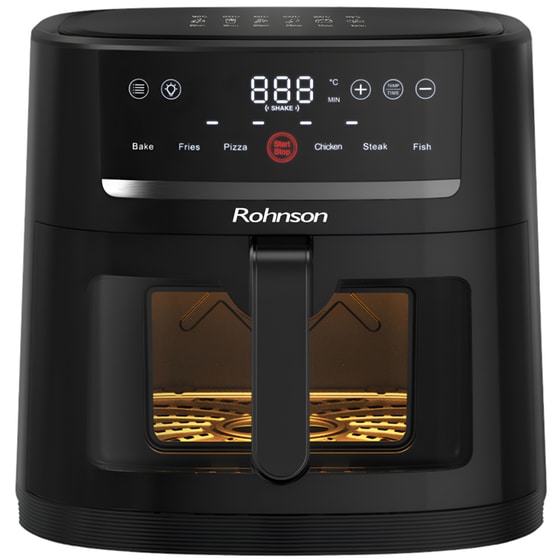 ROHNSON R-2804 με Αποσπώμενο Κάδο 1500 W 6 L Μαύρο Φριτέζα Αέρος image 0