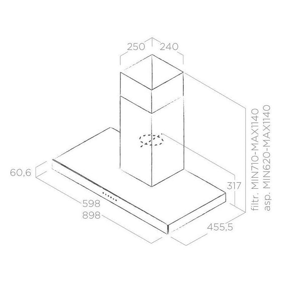 ELICA JOY BLIX/A/60 60 cm Inox Απορροφητήρας Καμινάδα - Τζάκι image 3