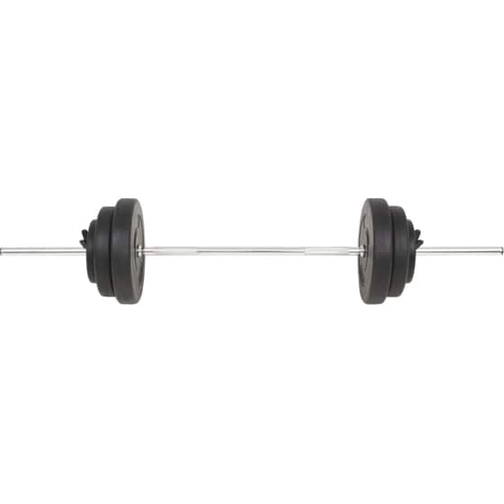 Σετ Ίσια Μπάρα Φ25mm 2kg VidaXL 91398 140 cm από Ατσάλι με 6 Δίσκους Βαρών 27.5kg και 2 Κολάρα image 2