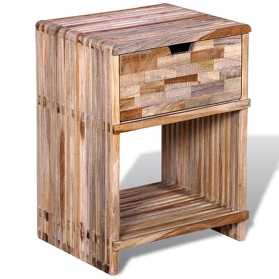 Κομοδίνο Vidaxl Από Ανακυκλωμένο Ξύλο Teak 38x31x51 cm - Καφέ image 0