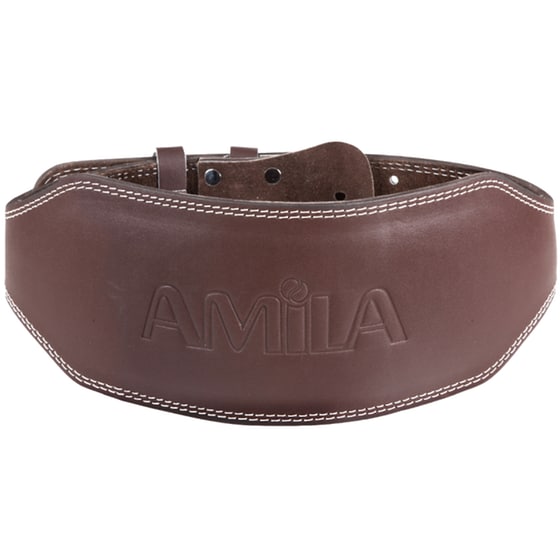 Ζώνη Άρσης Βαρών Amila 94920 B Quality Small Δερμάτινη με Μαξιλαράκι - Καφέ image 0