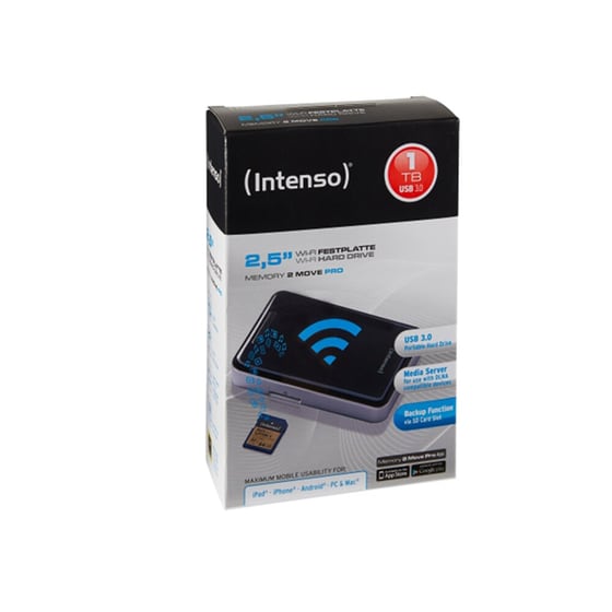 Εξωτερικός σκληρός δίσκος Intenso Memory 2 Move Pro 1TB 2.5" USB 3.0/Ethernet/WiFi 6025860 Μαύρο image 3