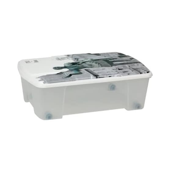 Κουτί Αποθήκευσης Artplast Ιταλίας από Πλαστικό 35 lt 56x39x18 cm - Διάφανο/Decor Rome image 0
