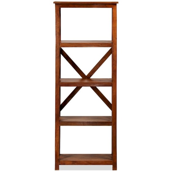 Βιβλιοθήκη VidaXL από Μασίφ Ξύλο Ακακίας 60x30x160 cm - Καφέ image 2