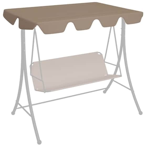 Vidaxl Πανί Ανταλλακτικό Για Κούνια Κήπου Taupe 188/168 X 110/145 Εκ. image 1