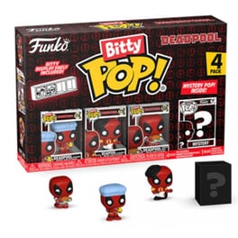 Funko Bitty Pop! Marvel - Deadpool (Bathtime)/Deadpool (Flamenco)/Deadpool (Supper Hero)/Mystery 4-pack