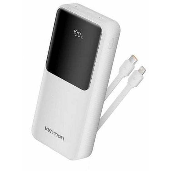 Powerbank Vention FHPW0 με ενσωματωμένα καλώδια Lightning/USB-C 20.000mAh 22.5W - White image 0