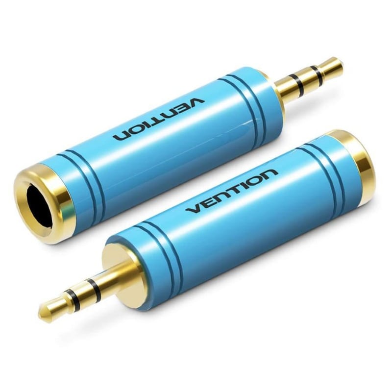 VENTION 3.5mm Male to 6.5mm Female Audio Adapter Blue Metal Type (VAB-S04-L) (VENVAB-S04-L)