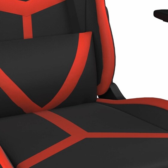 Καρέκλα Gaming VIDAXL 345435 με Υποπόδιο από Τεχνητό Δέρμα - Μαύρο image 6