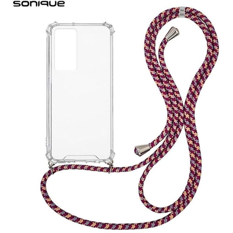 Θήκη Xiaomi Redmi Note 12 Pro 5G - Sonique Armor Clear Με Κορδόνι - Μπλε