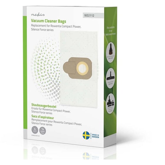 NEDIS 233-2861 Φίλτρο & Σακούλες Ηλεκτρικής Σκούπας 4 τμχ image 1