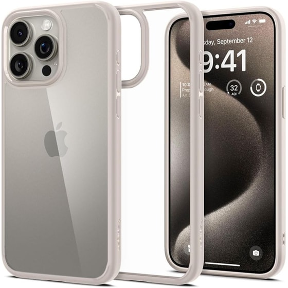 Θήκη Apple iPhone 15 Pro Max - Spigen Ultra Hybrid - Natural Titanium image 0