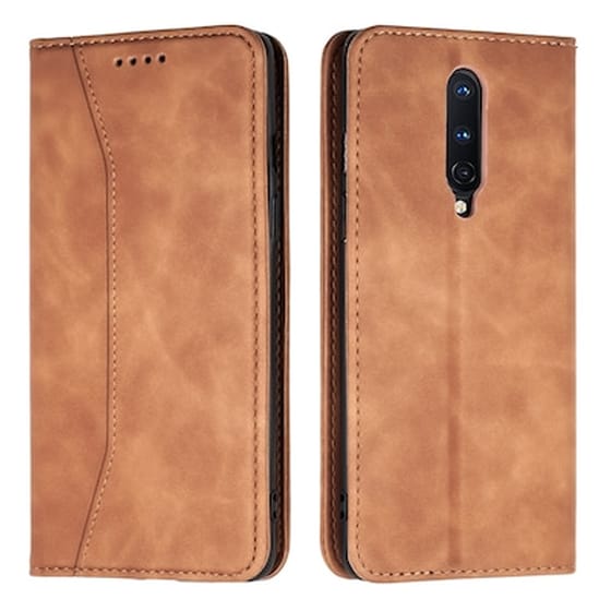 Θήκη Bodycell Pu Leather Book Oneplus 8​ - Brown image 0